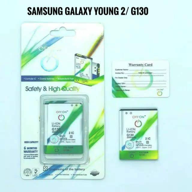 Baterai Batre OFFON Double Power Samsung galaxy young 2 G130 Battery