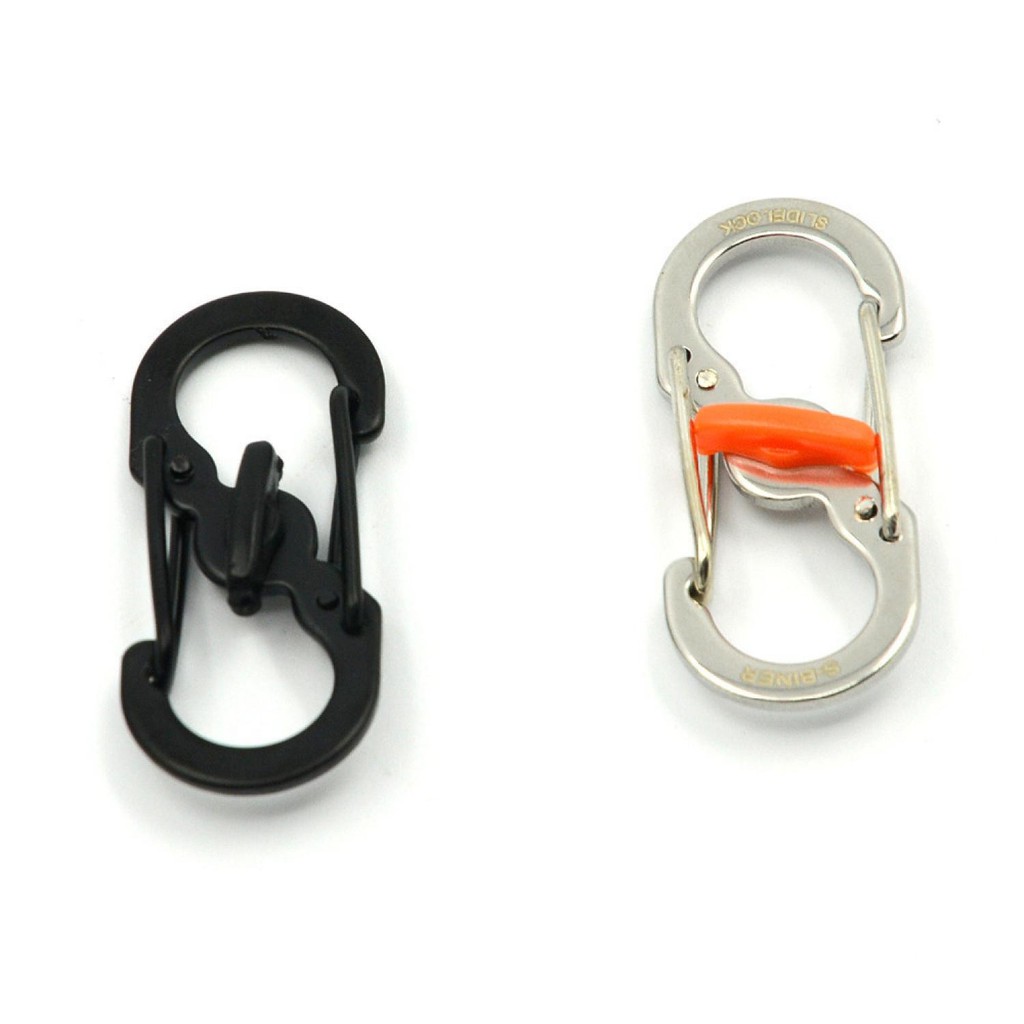 Terbaru ! Metal S-Biner Carabiner Metal Spring Hook - S1217