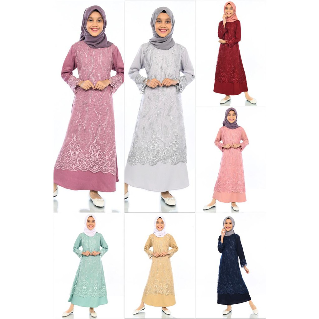 (JAMIN REALPICT) GAMIS SALIMA MAXI ANAK REMAJA 9-14TH SELMA DRESS MUSLIM ANAK TANGGUNG BRUKAT TILE