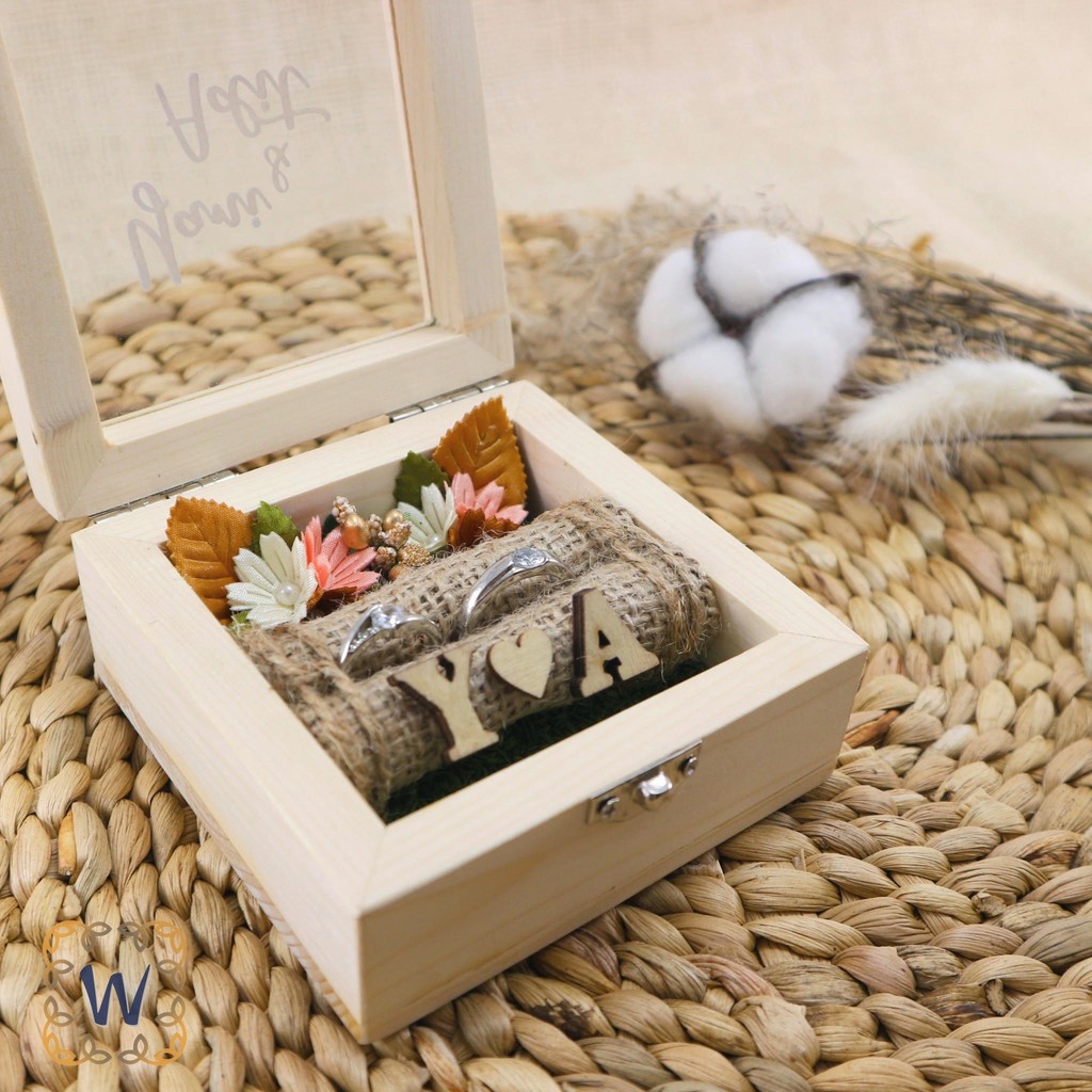RING BOX KAYU KOTAK RUSTIC RINGBOX RING BEARER BOX CINCIN LAMARAN LAMARAN CINCIN PERNIKAHAN