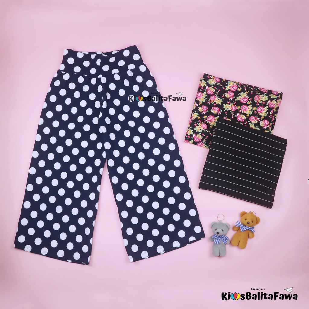 [MOTIF] Kulot Sasa 7-9 Tahun / Panjang Cullotes 7/8 Pants Adem Bawahan Harian Anak Perempuan Cewek