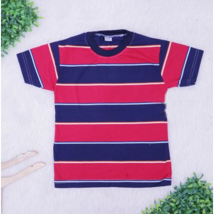 Baju Salur Size 5-6 Tahun / Kaos Salur Anak Laki Baju Adem Lengan Pendek Murah Polos Import Konveksi