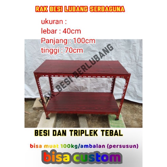 rak besi siku lubang susun 2 bisa buat rak aquarium kuat max 100kilo per sap