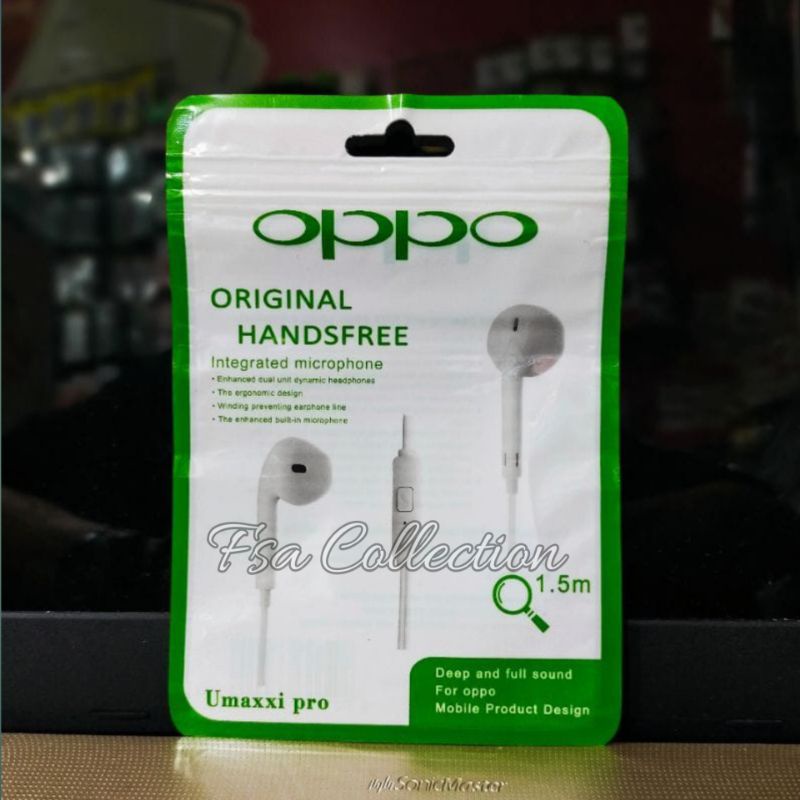 EARPHONE/HEADSET HD SOUNDS STEREO COMPATIBLE OPPO/SAMSUNG/REALME HIGH QUALITY