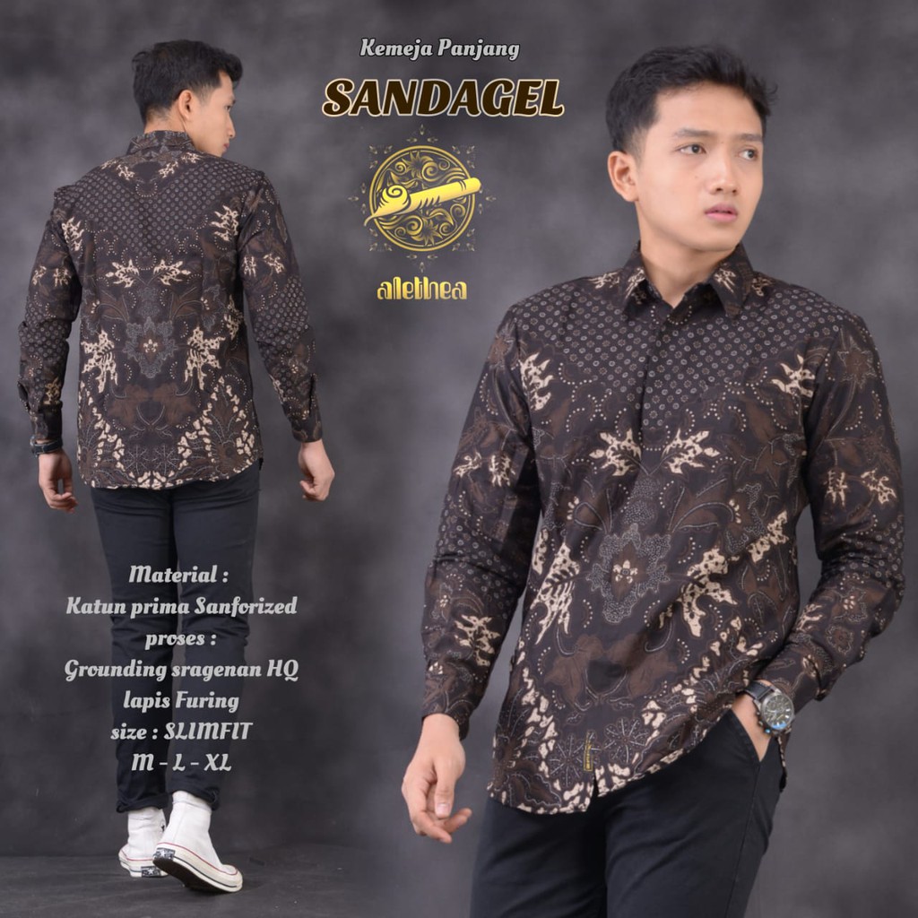 Sandagel KEMEJA BAJU BATIK PRIA SOLO LENGAN PANJANG FULL FURING KATUN HALUS ATASAN BATIK PREMIUM MODERN Alethea DWI PANGGA GALING PURWO KEMBANG PARI INDRADEWA PEKSI DONGKER SEDJIWO DONGKER BOKOR KENCONO UWER MERAH GIANDRA DEVABRATA MOCCA BRAMANTYA BATIK