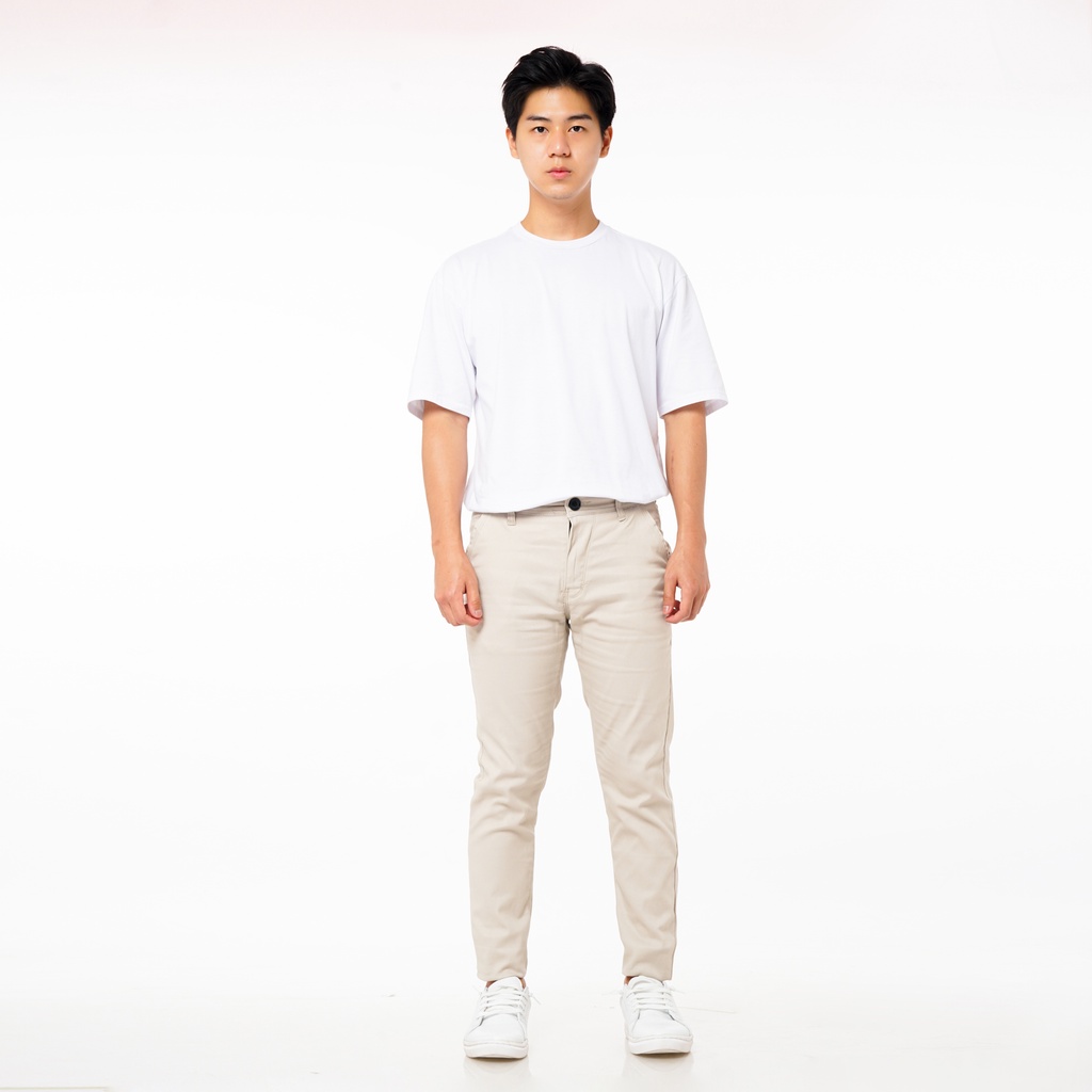 SANVANINA Celana Panjang Pria Chino Cream Slim Fit | Tailor H-058