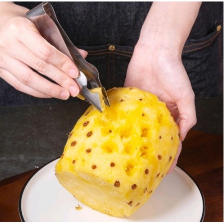 Capitan Penjepit Pengupas Mata Nanas Dapur Stainless Steel Pineapple Seed Remover Cutting