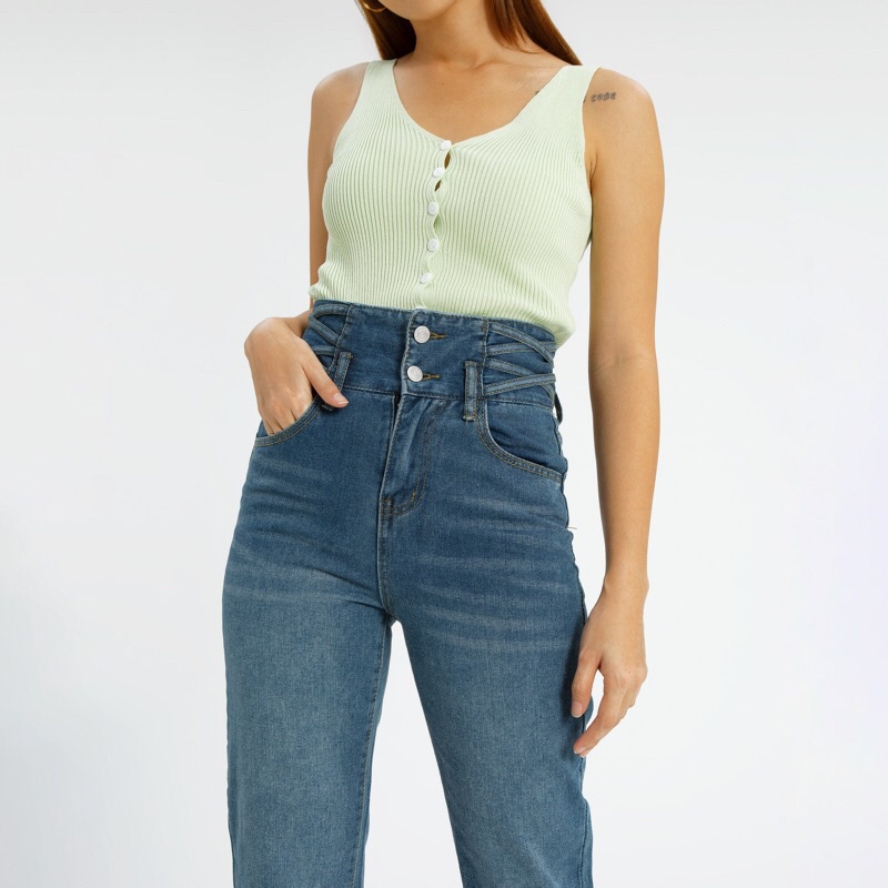 VIERLIN - Jeans 2002 - BOYFRIEND JEANS HIGHWAIST