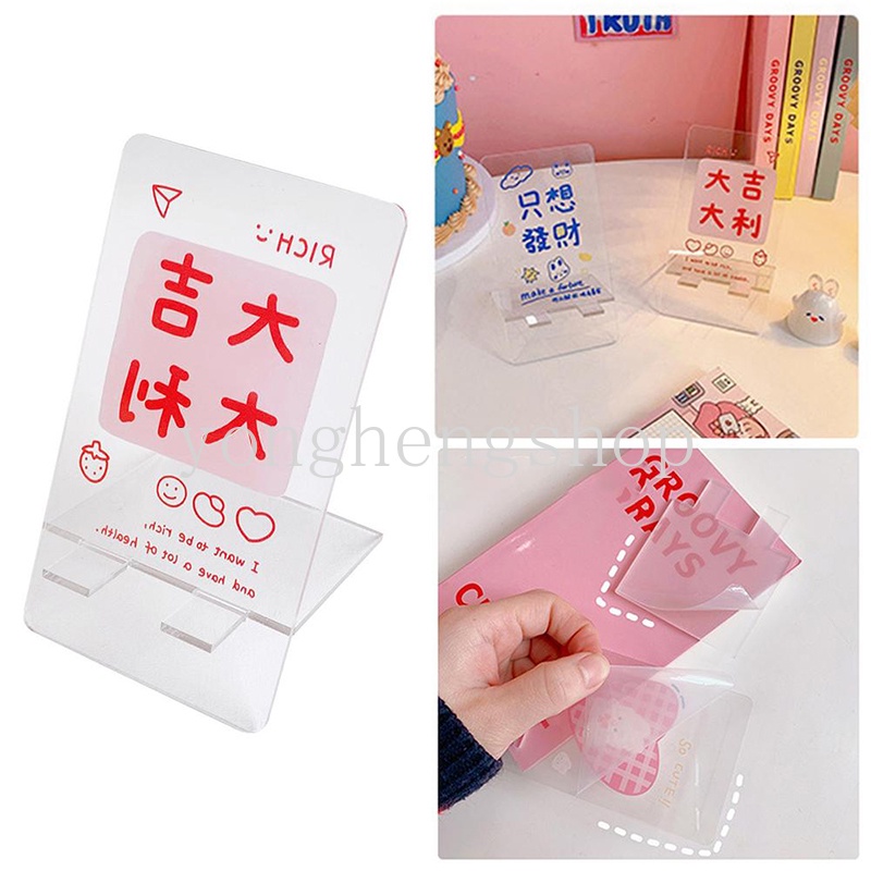 Stand Holder Hp / tablet portable Bentuk Kartun Kelinci / Beruang Bahan Akrilik