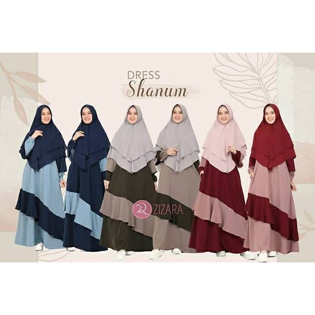 Shanum Dress by Zizara - Gamis Rempel Cantik Murah