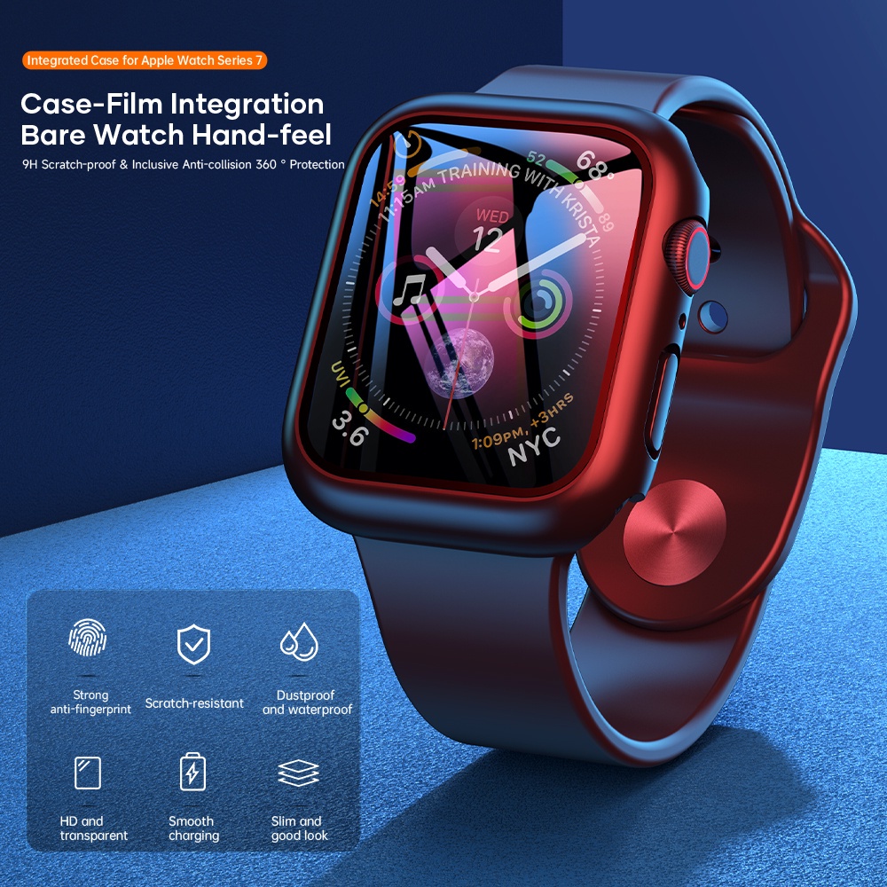 APPLE WATCH Integrated Case with Tempered Glass iWatch 2 in 1 Screen Protector Front Cover