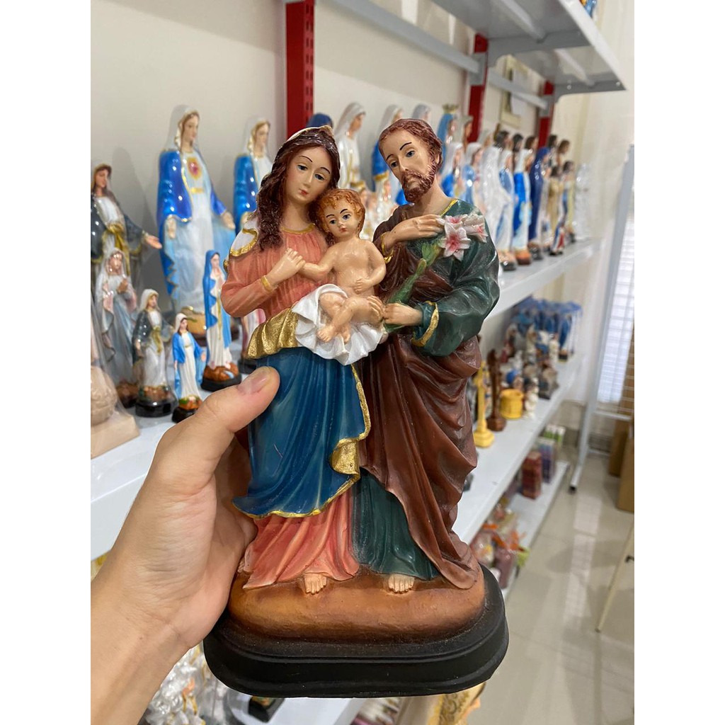 Patung Keluarga Kudus Hijau JP 25cm / Patung Pernikahan Katolik