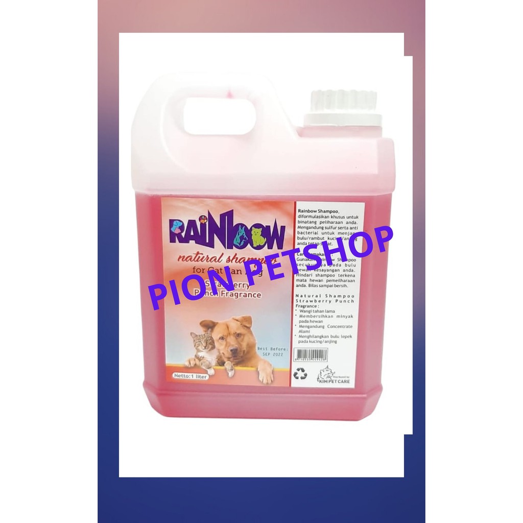 Rainbow Natural Shampo 1 liter untuk anjing dan kucing