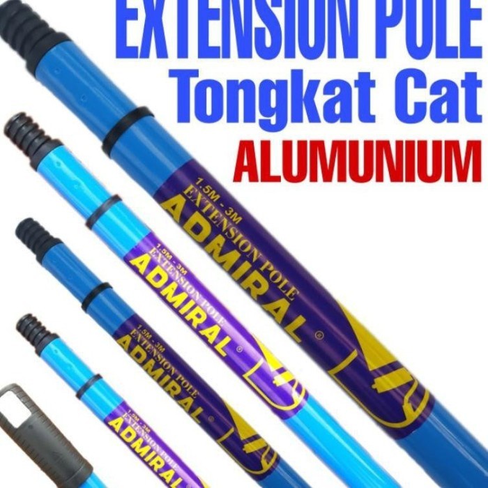 Telescopic Pole Extention Handle Tongkat Teleskopik Kebersihan Gagang Plafon Galah Alumunium Stick 3METER