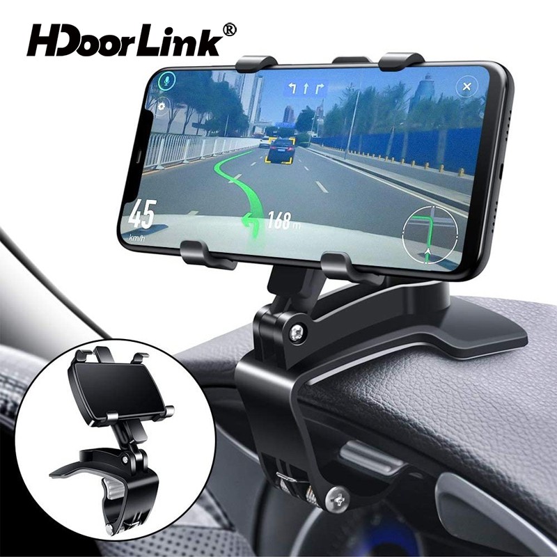 hdoorlink car holder hp mobil phone mount handphone gps rotasi 360 derajat untuk dashboard mobil sma