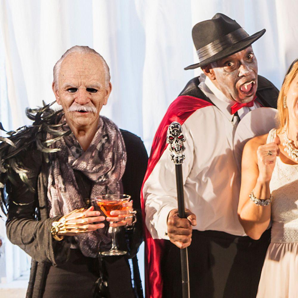 R-flower Halloween Party Carnival Lembut Malam Natal Emulsi Bermain Peran Wajah Wig
