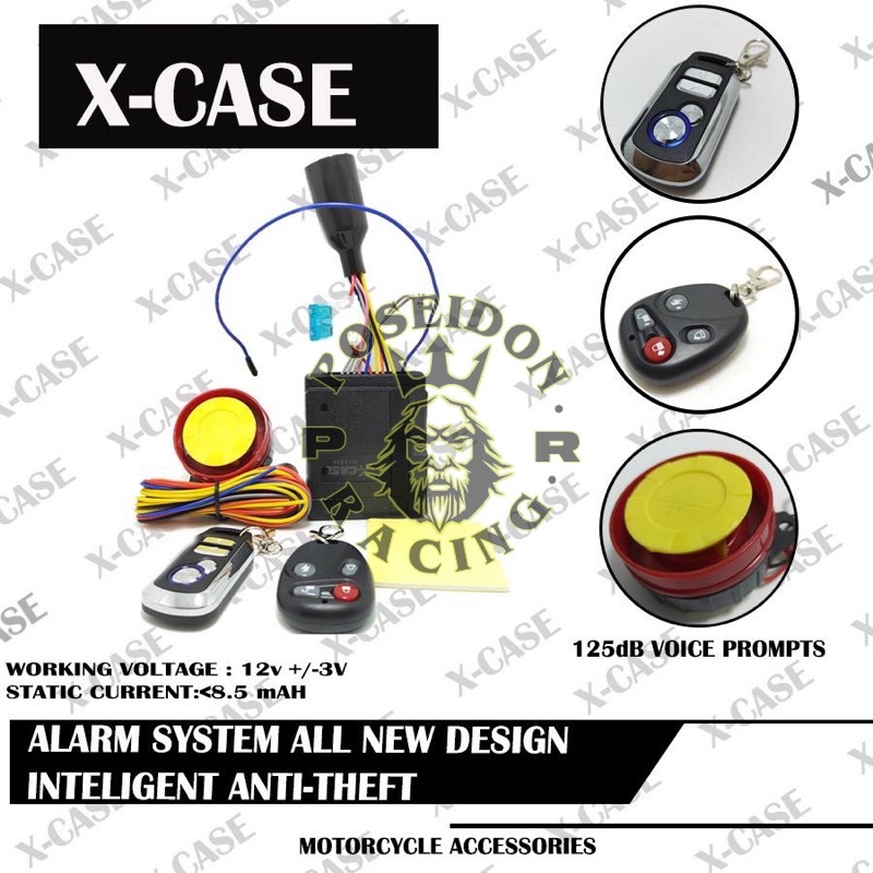 Alarm Motor XCase 2 Remot Anti Maling Bisa Starter Sensor Getar Alaram Remot
