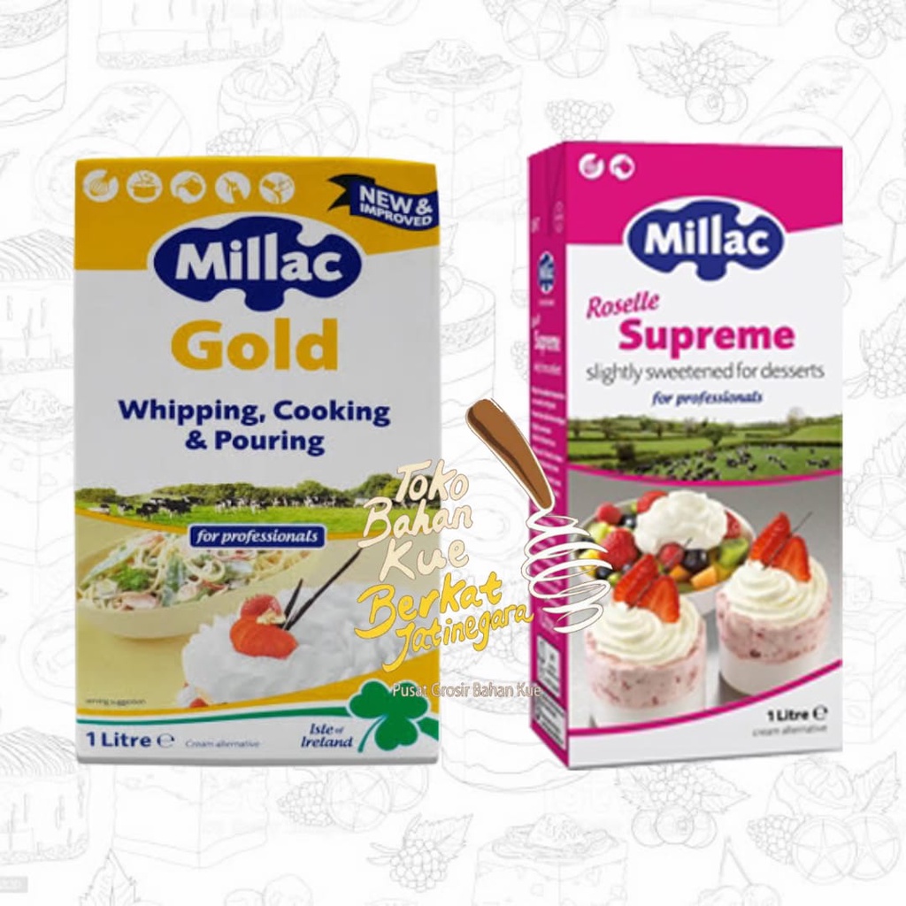 Jual MILLAC WHIPPING CREAM GOLD / ROSELLE 1 LITER | Shopee Indonesia