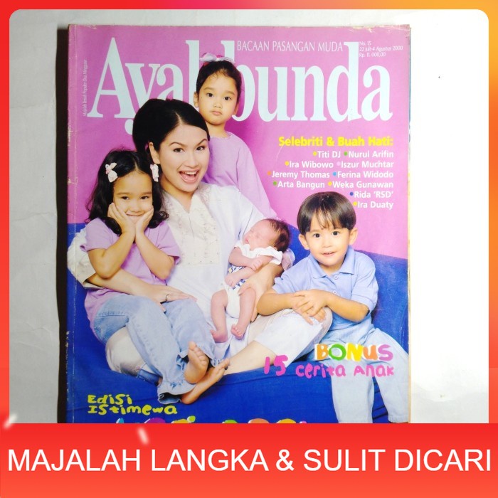 Majalah AYAHBUNDA No.15 Agu 2000 Cover TITI DJ Langka