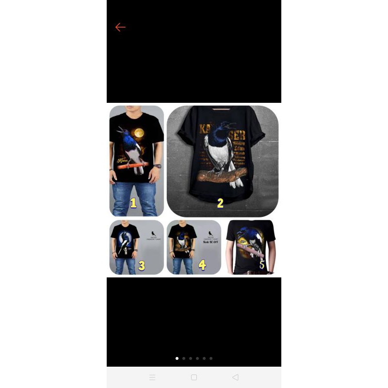 baju motif burung Kacer keren