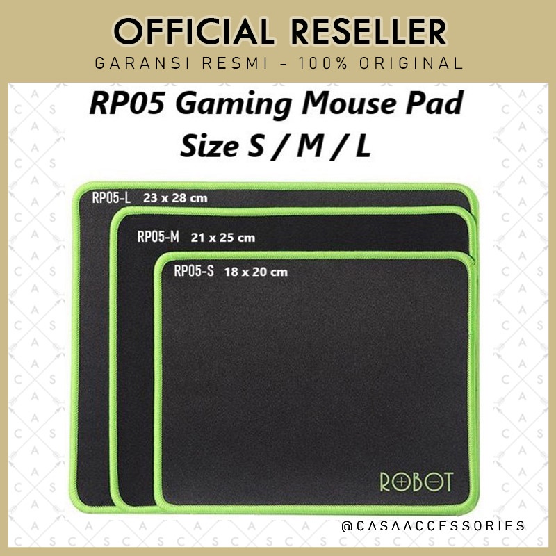 Robot RP05 S M L Gaming MousePad Black - Robot Mouse Pad Hitam