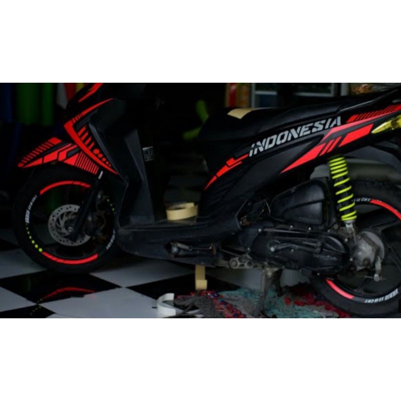 cutting sticker Vario 110 fi merah stabilo