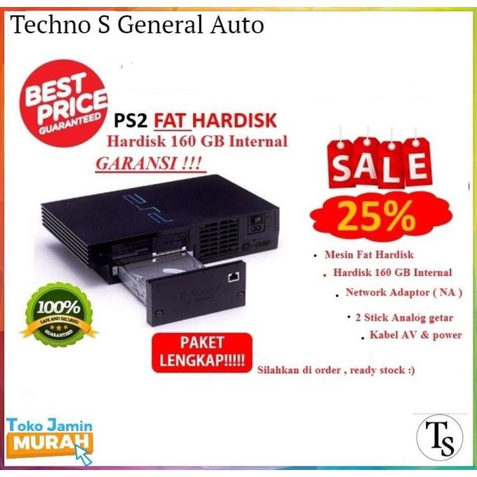 PS 2 Fat Hardisk 160GB - PS2 Hdd 160 - PS2 Full set Lengkap Murah