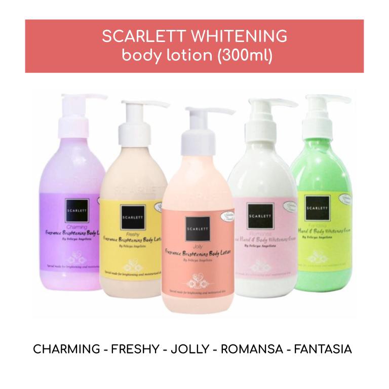 *galerybeautysemarang* Scarlett Whitening Body Lotion [Jolly Ready] Scarlet Original Hand Scrub Lulur Romansa Charming