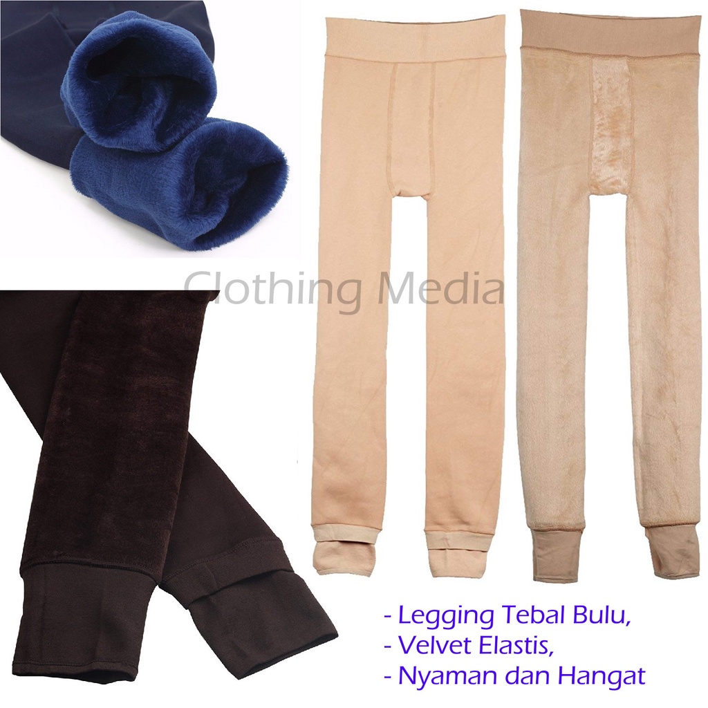 Legging Tebal Thermal Tights Celana Pantyhose Footless Musim Dingin Hangat