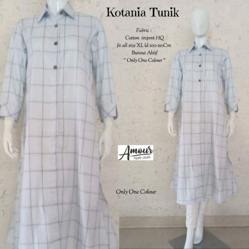 ATASAN TUNIK KOTANIA BAHAN KATUN IMPORT