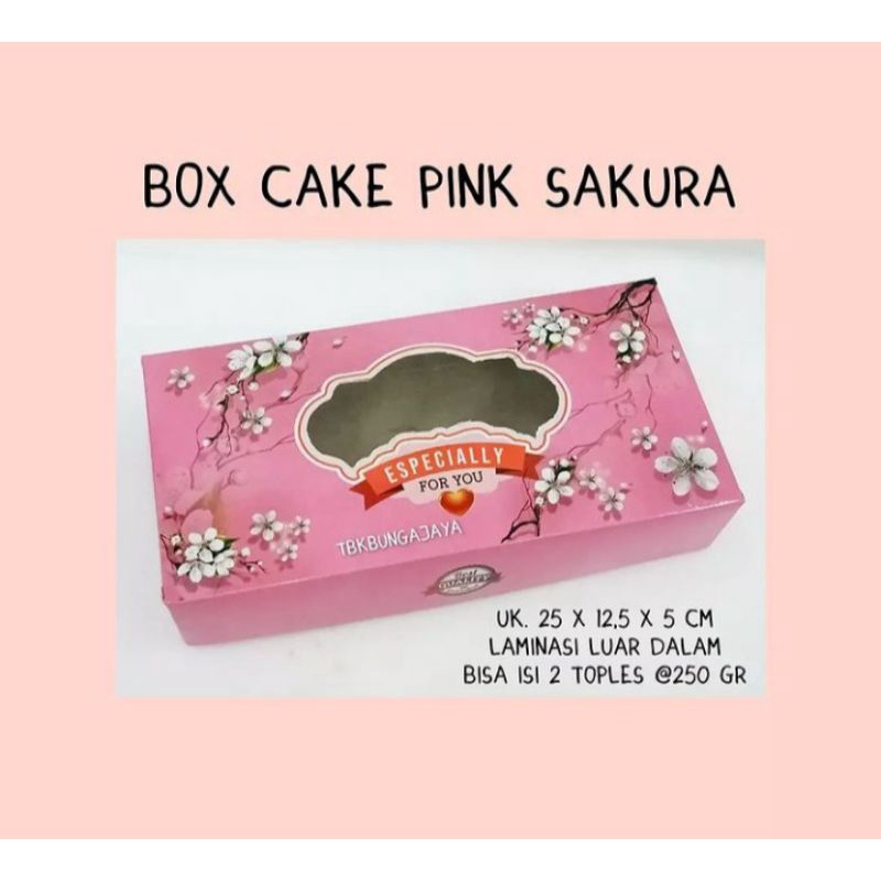 

Box cake pink sakura