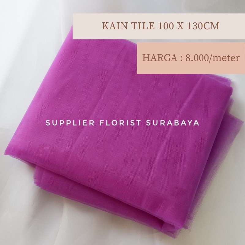 kain tille tile tulle 100x130cm bahan sedang, tidak halus &amp; tidak kasar