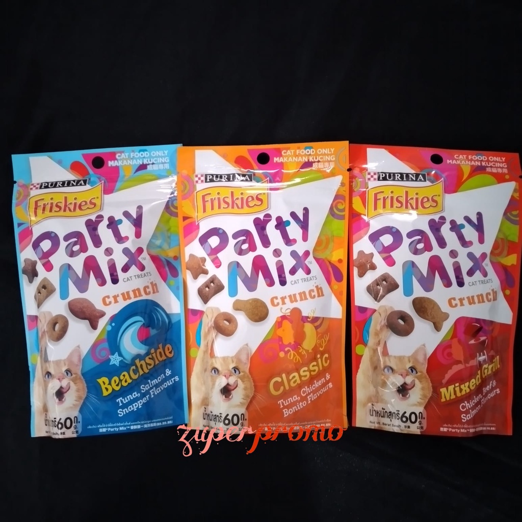 Friskies Party Mix 60gr / Snack Kucing / Snack Treats / Cemilan Kucing