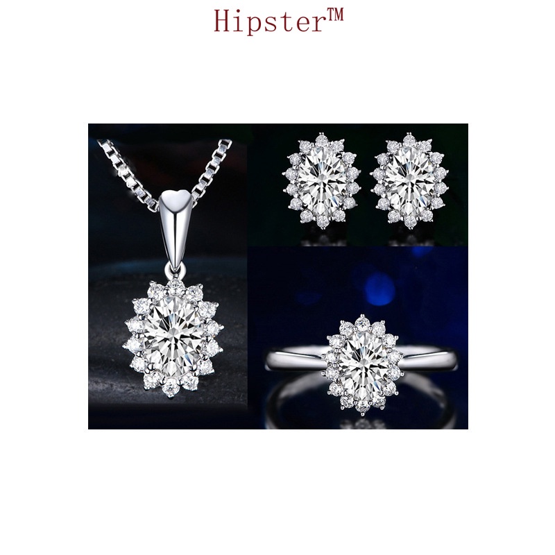 Hot Sale Set SUNFLOWER Natural Color Gemstone Earrings Necklace