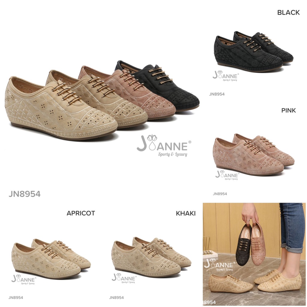 JOANNE Wedges Loafers Shoes #JN8954 ORIGINAL