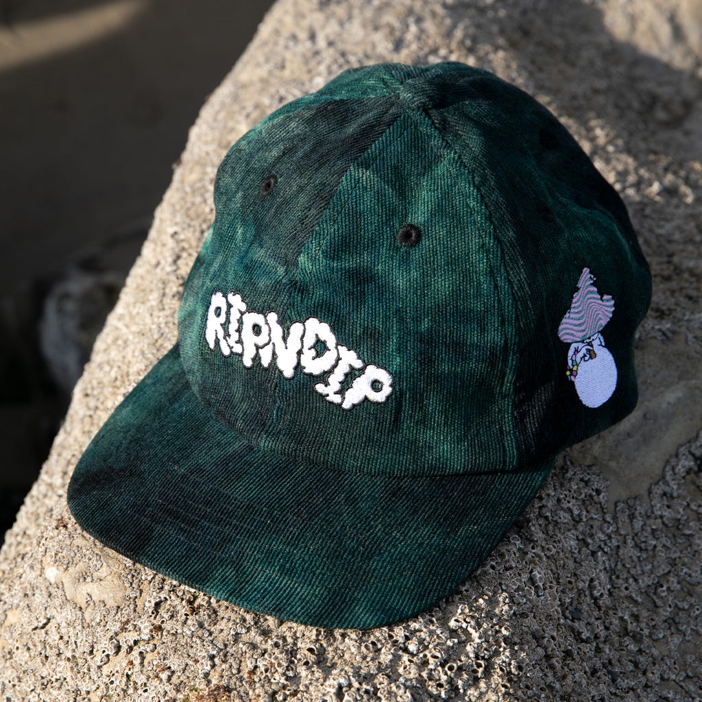 Topi RIPNDIP Kaleidoscopic Corduroy Strap-Back Hat - Sage Original