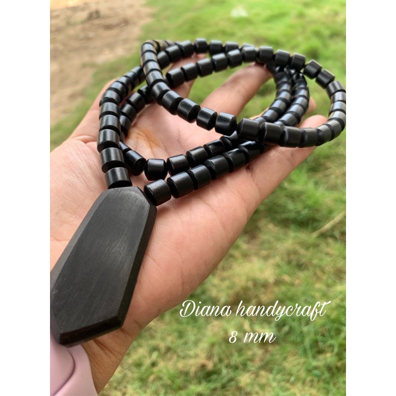 Kalung Kayu Bertuah Galih Kelor / Kalung kayu Langka Galih Kelor Hitam Tenggelam