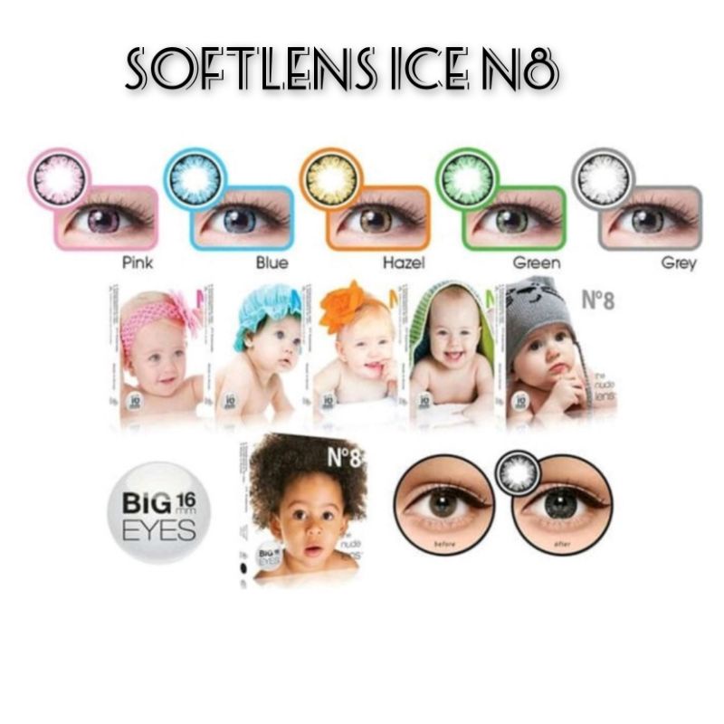 SOFTLENS ICE N8 BIG EYES/BABY EYES DIAMETER 16MM