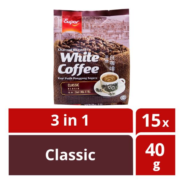 

Super 3in1 Charcoal Roasted White Coffee Classic 600gr