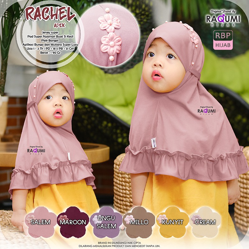 Jilbab Anak Instan Rachel Adek Raqumi Hijab