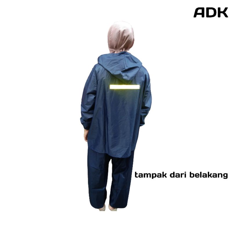 JAS HUJAN RAINCOAT MANTOL BY ADK setelan jaket celana untuk pria dan wanita murah bahan parasit balon/pentil berkialitas