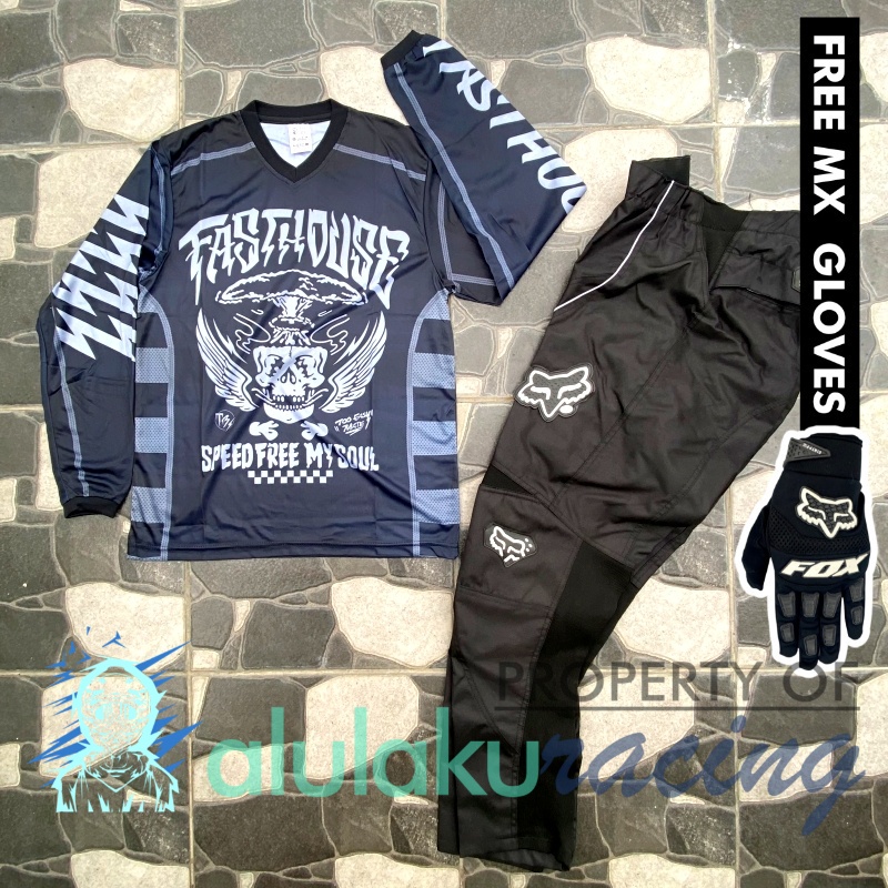 Jersey &amp; Celana MX Trail Motocross - Paket Bundling FHCT0101-F41