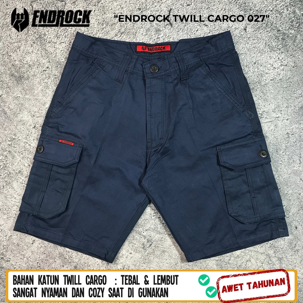 ORIGINAL Endrock Twill Cargo]Celana pendek pria cargo | celana pendek pria