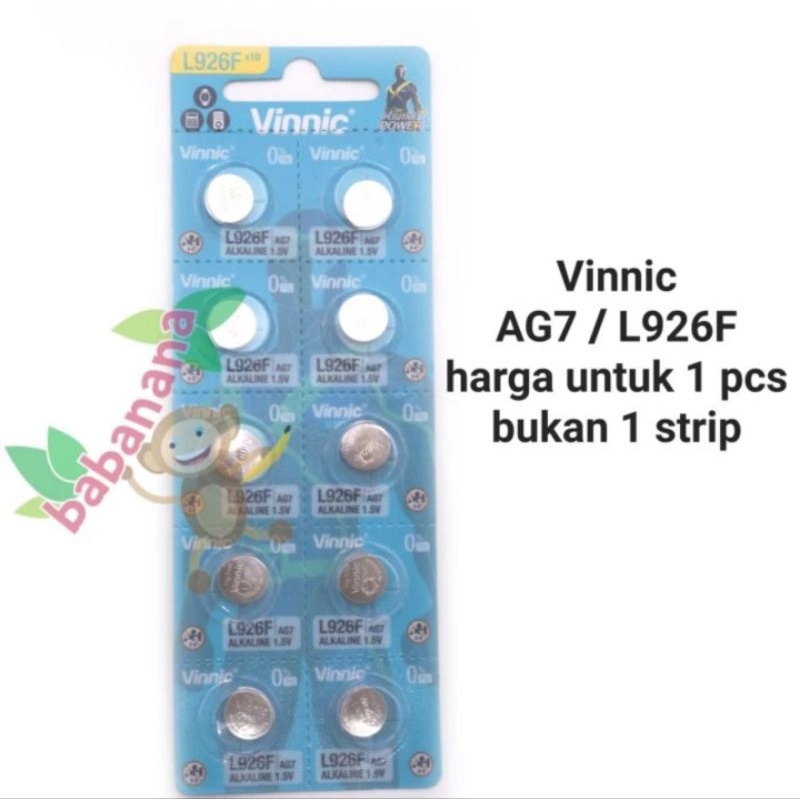 Baterai Vinnic L926F AG7 battery kancing button remote jam