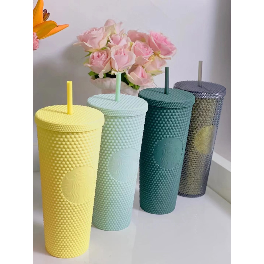 7 Color Starbucks Cup Tumbler Duren Cup Diamond Durian Cup Starbucks Suitable For Young People 710ML