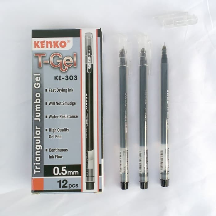 

#BALLPEN GEL KE-303 T-GEL BLACK KENKO