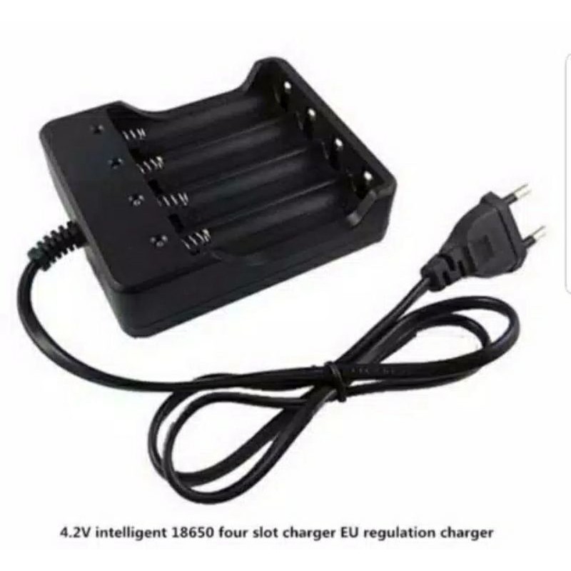 charger baterai  tipe 18650 kapasitas 4 slot battery