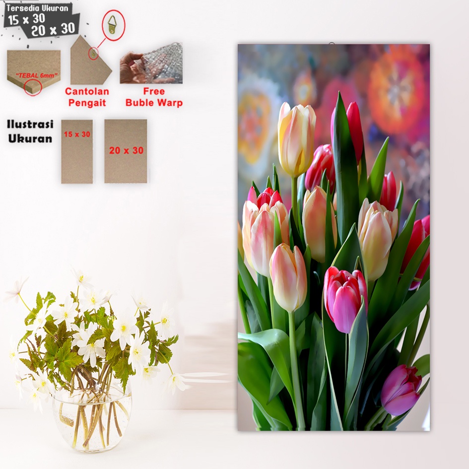 ABB161- HIASAN DINDING BUNGA/ POSTER KAYU / WALL DECOR / DEKORASI RUMAH / HIASAN KAMAR / HIASAN DAPU