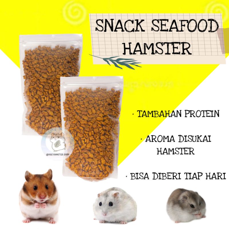 Snack Hamster Gerbil isi 100gr Seafood | Makanan Hamster