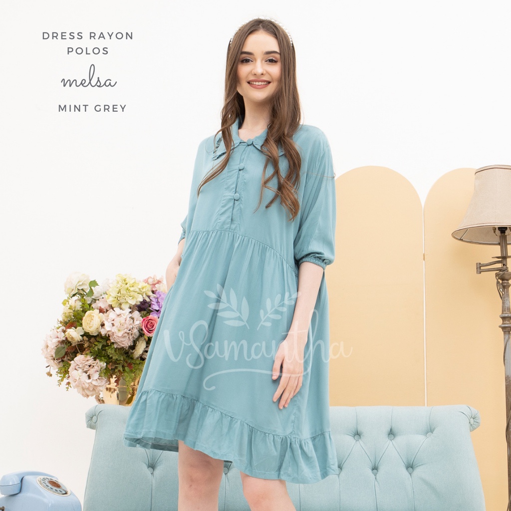 Home Dress Rayon Polos Melsa